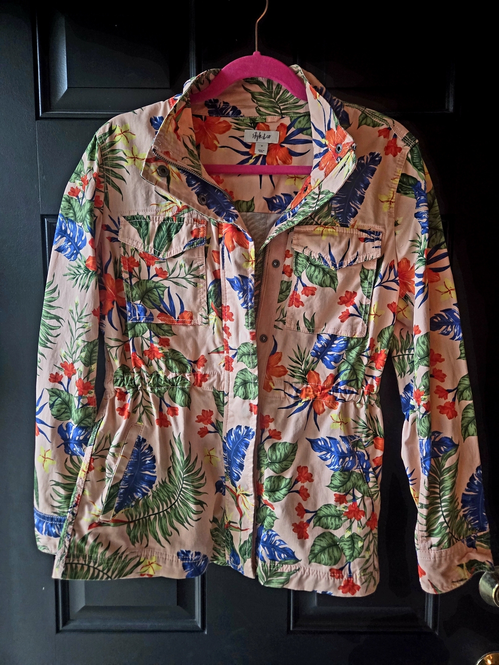 Peach & Floral Layering Jacket